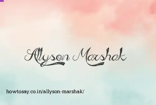 Allyson Marshak