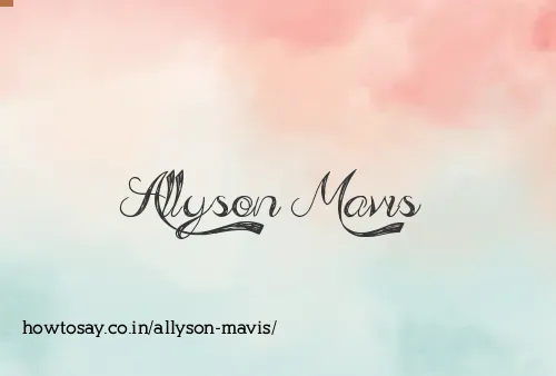 Allyson Mavis