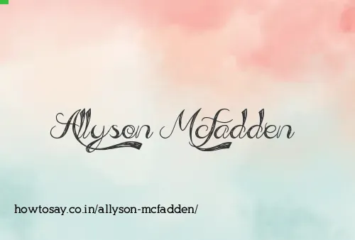 Allyson Mcfadden