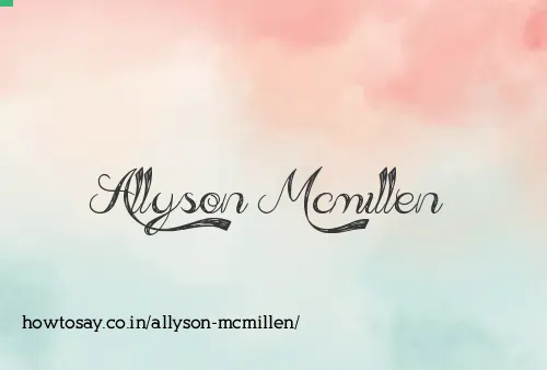 Allyson Mcmillen