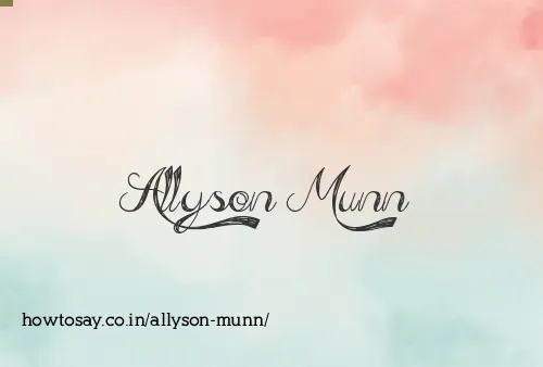 Allyson Munn