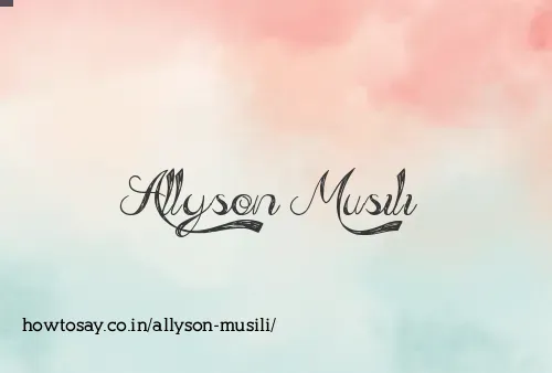 Allyson Musili
