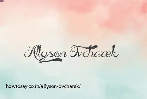 Allyson Ovcharek