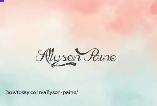 Allyson Paine
