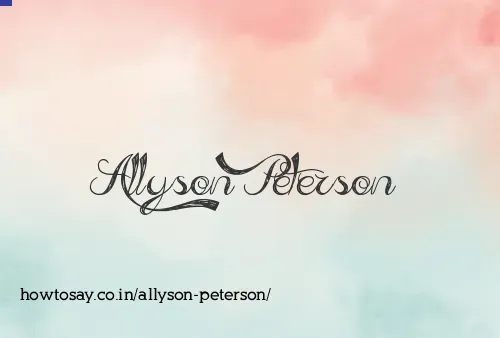 Allyson Peterson