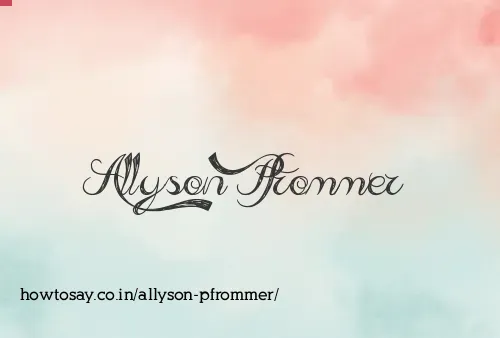 Allyson Pfrommer