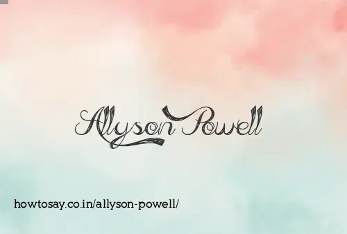 Allyson Powell