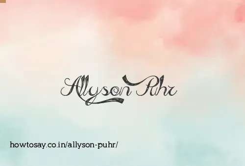 Allyson Puhr