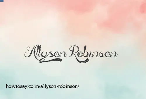 Allyson Robinson