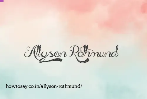 Allyson Rothmund