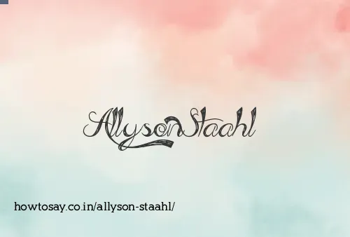 Allyson Staahl