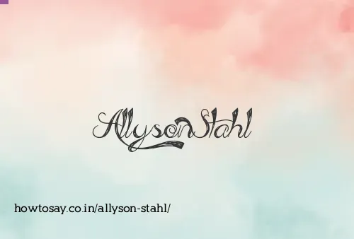 Allyson Stahl