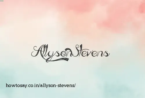Allyson Stevens