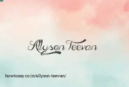 Allyson Teevan