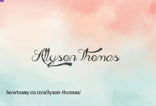 Allyson Thomas