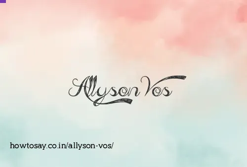 Allyson Vos