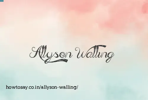 Allyson Walling