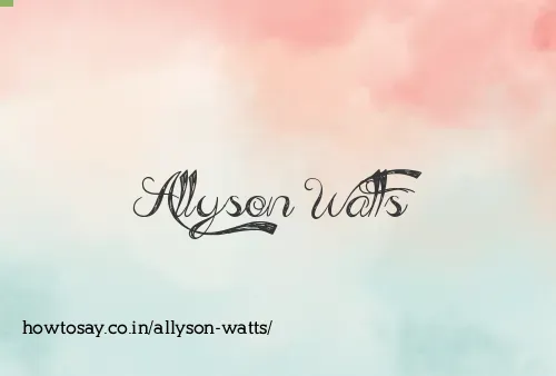 Allyson Watts