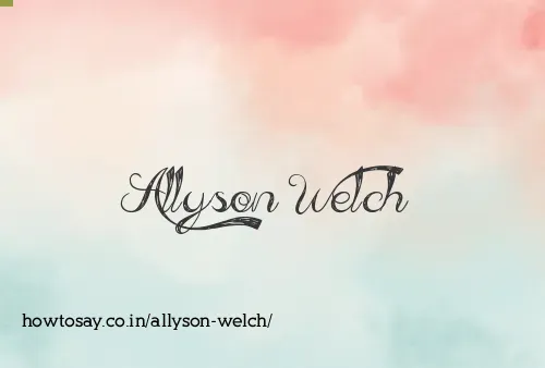 Allyson Welch