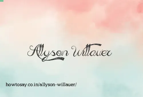 Allyson Willauer