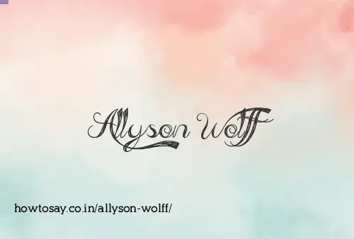 Allyson Wolff