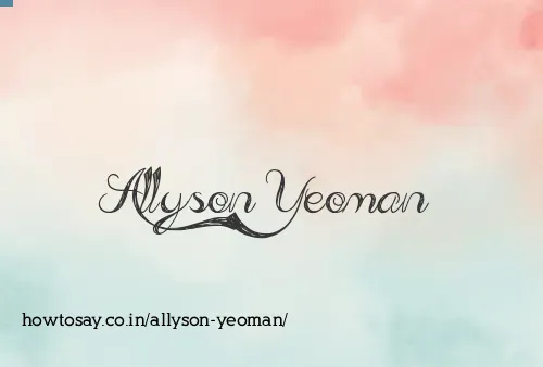 Allyson Yeoman