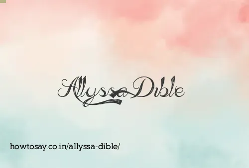 Allyssa Dible