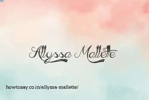 Allyssa Mallette