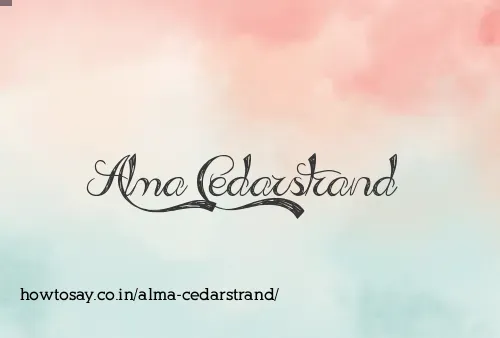 Alma Cedarstrand