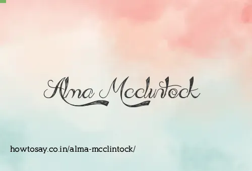 Alma Mcclintock
