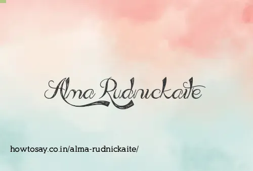 Alma Rudnickaite
