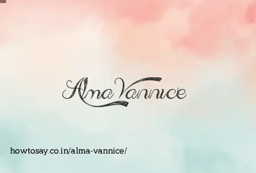 Alma Vannice