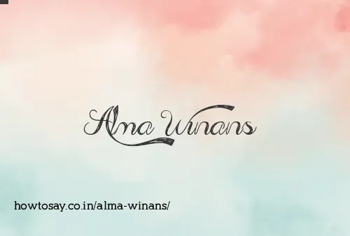 Alma Winans