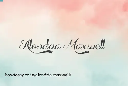 Alondria Maxwell