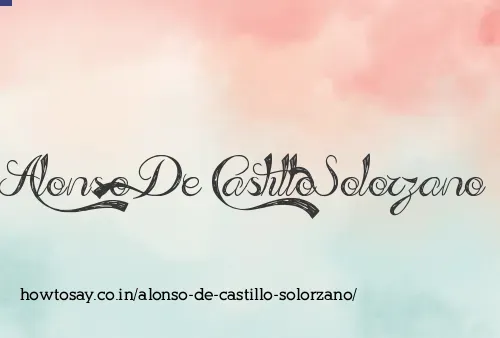 Alonso De Castillo Solorzano
