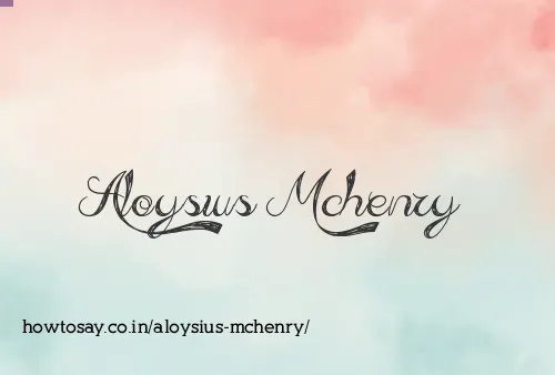 Aloysius Mchenry