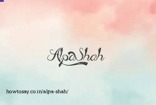 Alpa Shah