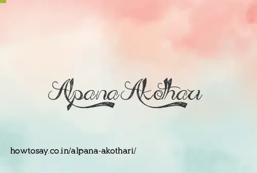 Alpana Akothari