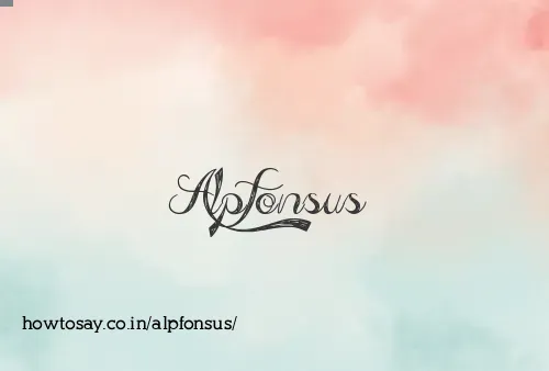 Alpfonsus