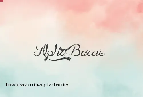 Alpha Barrie