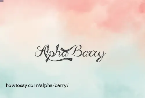 Alpha Barry