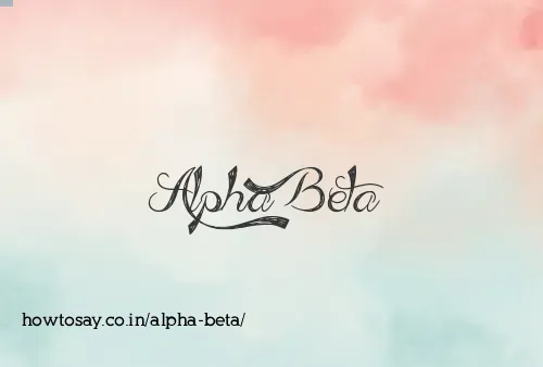 Alpha Beta