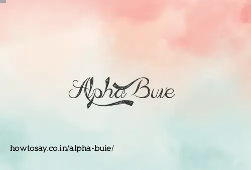 Alpha Buie