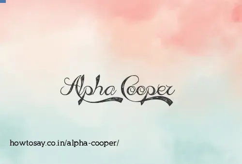 Alpha Cooper