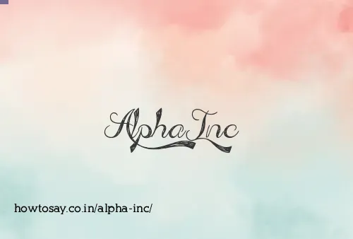 Alpha Inc