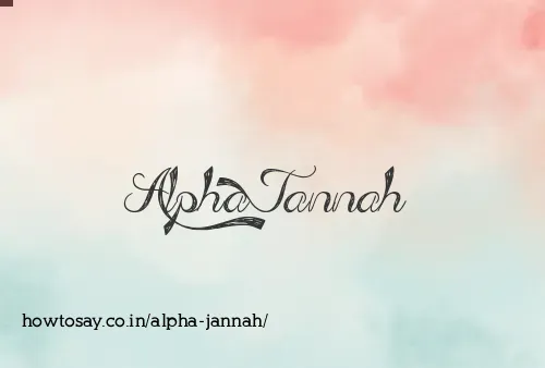 Alpha Jannah