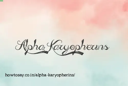 Alpha Karyopherins