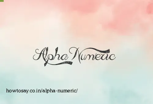 Alpha Numeric