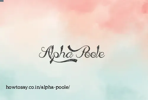 Alpha Poole
