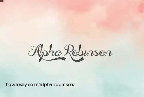 Alpha Robinson